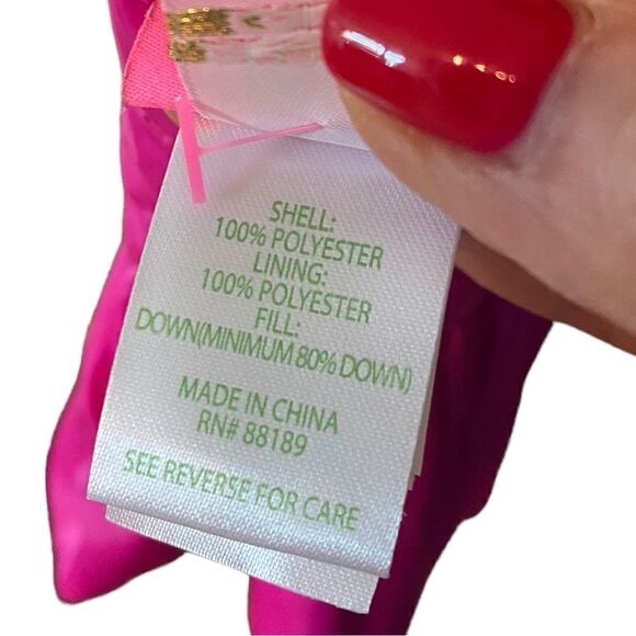 Lilly Pulitzer NWT Sz XL Girls Palm Beach Prosecco Pink Melanie Zipper Vest - Picture 8 of 8